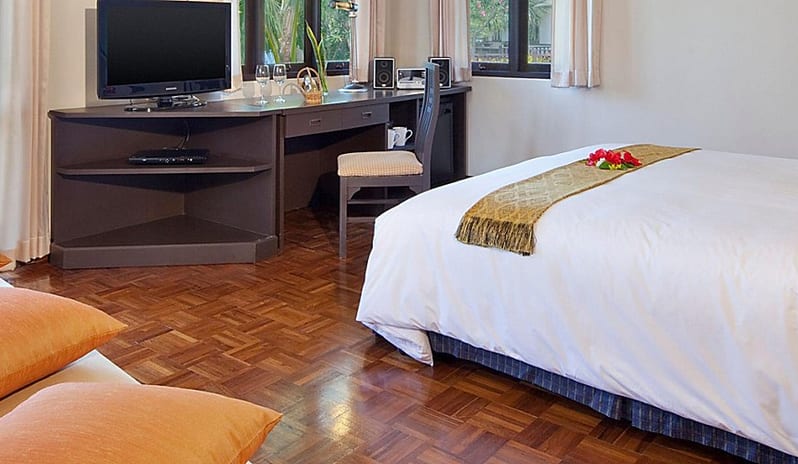 beach front bungalow room